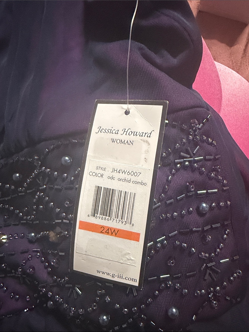 Dark Purple Sleeveless Beaded Waist Cocktail Dress - Picture 15 of 16